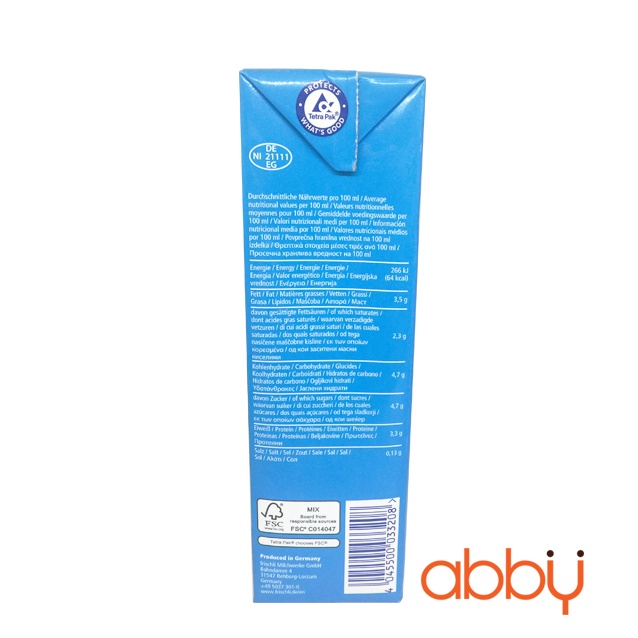 Sữa tươi nguyên kem 3,5% Frischli 1L