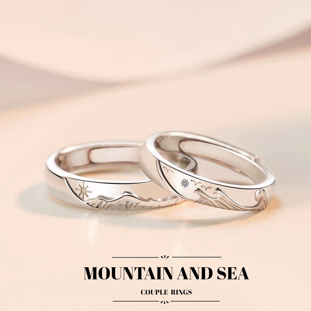 [Cois N] Nhẫn Cặp Shanmeng Oath Cặp Đôi Dài Liên Kết Ngày Kỷ Niệm Cho Nam Và Nữ