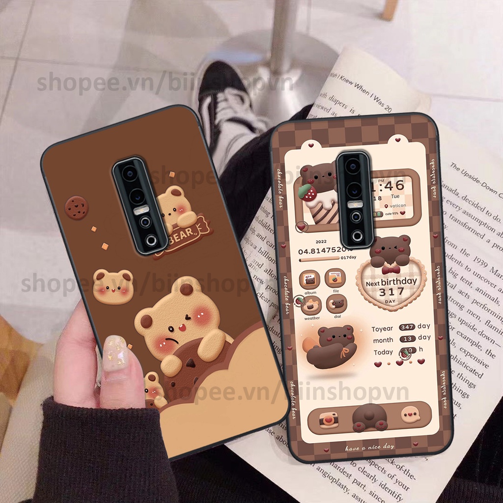 Ốp Vivo V17 Pro in hình gấu chocolate kẹo ngọt siêu đẹp siêu xinh