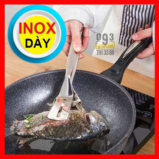 Kẹp gắp thức ăn thực phẩm thịt gà cá, vợt xẻng inox