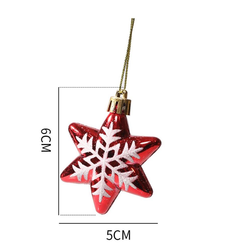 CONOPERY Phụ Kiện Trang Trí Cây Thông Giáng Sinh Hình Bông Tuyết / Ngôi Sao Bằng Nhựa