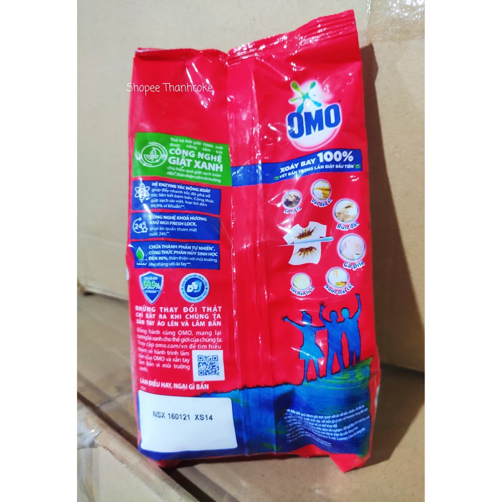 [Hoả Tốc] Bột giặt OMO 400g Đỏ Giặt Tay Hệ Bọt Thông Minh 400 g