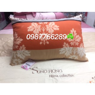 Vỏ gối đơn Cotton không chần chính hãng Sông Hồng 45 x 65