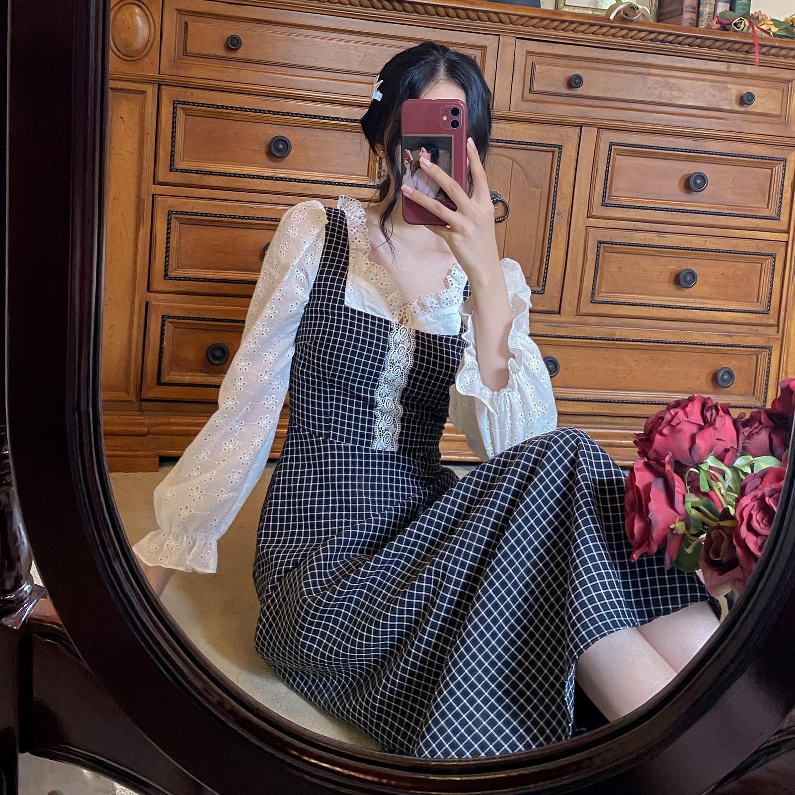 Đầm Công Chúa Maxi Tay Dài Phối Ren Hoạ Tiết Thêu Thời Trang Mùa Hè Cho Nữ | BigBuy360 - bigbuy360.vn