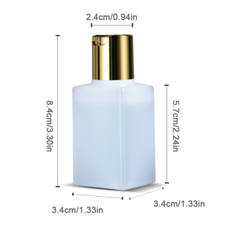 Chai Nhựa PE Hình Vuông Đựng Dầu Gội Sữa Tắm 100ml（no tags）
