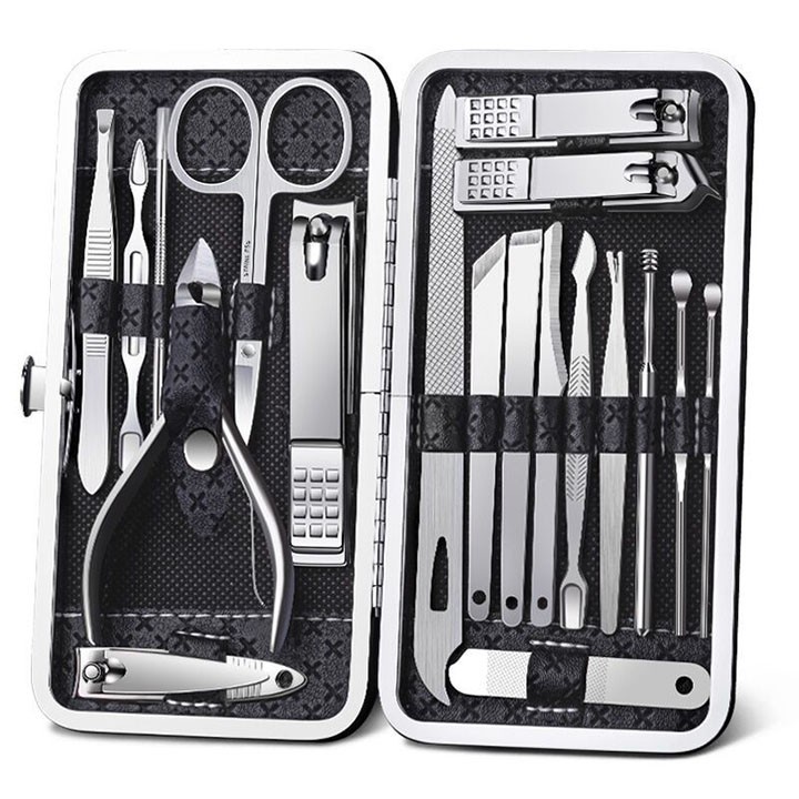 Bộ Bấm Móng Tay 19 Món Thép Không Gỉ - Bộ Cắt Móng Tay Cao Cấp