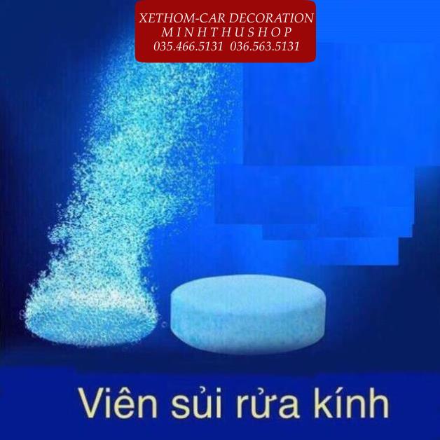 Viên sủi rửa kính xe hơi - Siêu đậm đặc 1 viên sủi hòa tan với 4 lít nước.