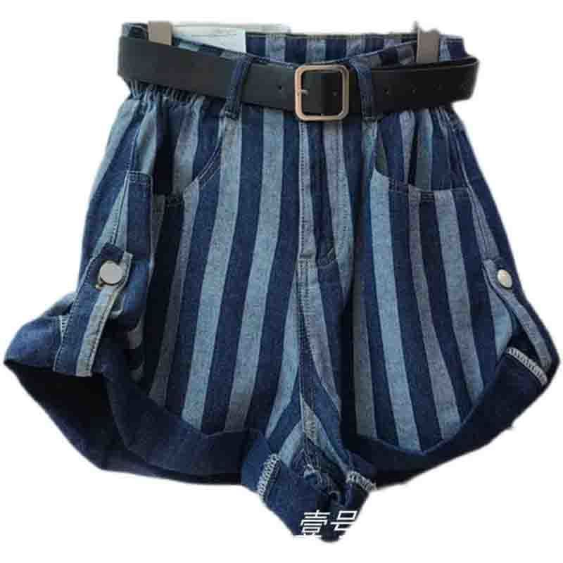 Jiashucheng Hàng Có Sẵn Quần Short Denim Uốn Xoăn Phong Cách Mới Thiết Kế Cảm Giác Dễ Phối Đồ