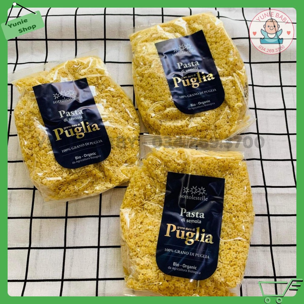 Nui Sao Hữu Cơ Cao Cấp Sottolestelle - Bioitalia 500g cho bé ăn dặm 7m+