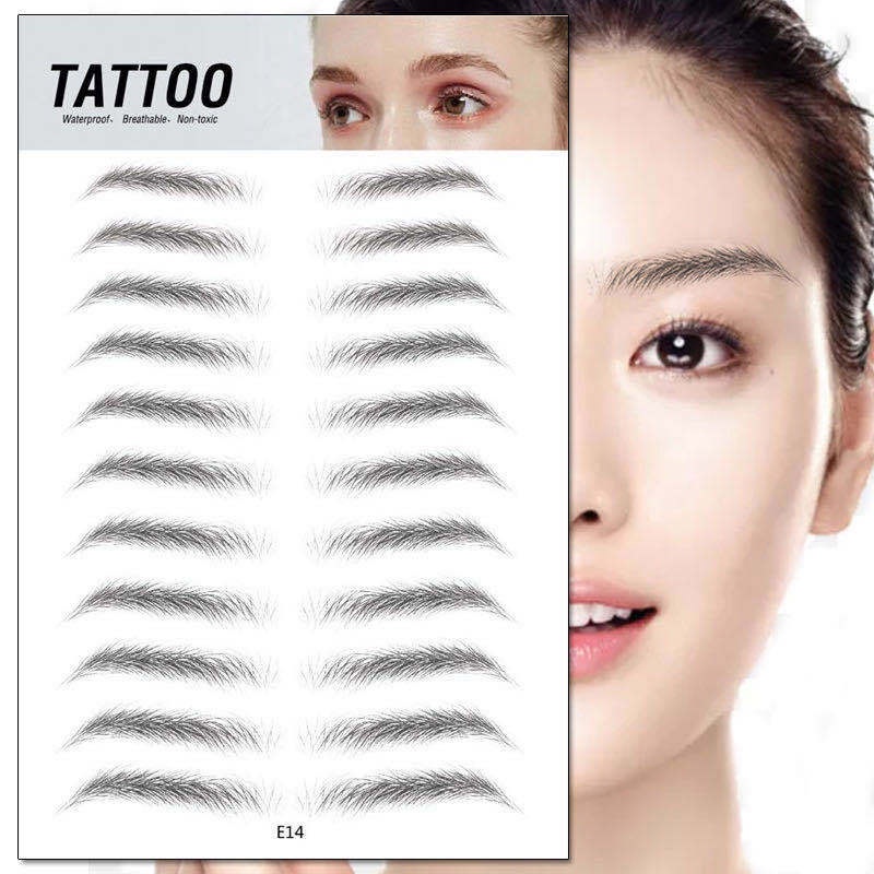 Miếng Dán Hình Xăm Lông Mày 3D Chống Nước