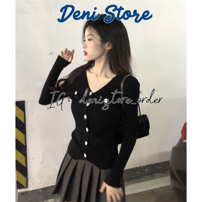 Áo len mỏng body dài tay 2 màu basic đen, trắng