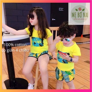 Thời trang trẻ em ❤️ FREESHIP ❤️ HÀNG ĐẸP ❤️ Bộ áo quần đùi Phong cách Hàn Quốc SAQ32280520P ❤️Cotton ❤️Màu Vàng ❤️