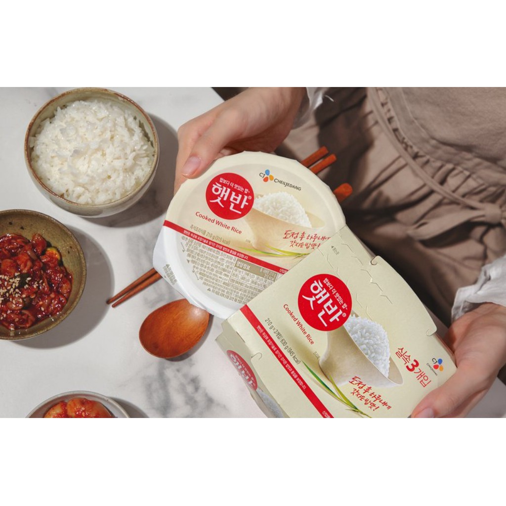 CƠM ĂN LIỀN 210g*3 -  햇반 210*3 개입