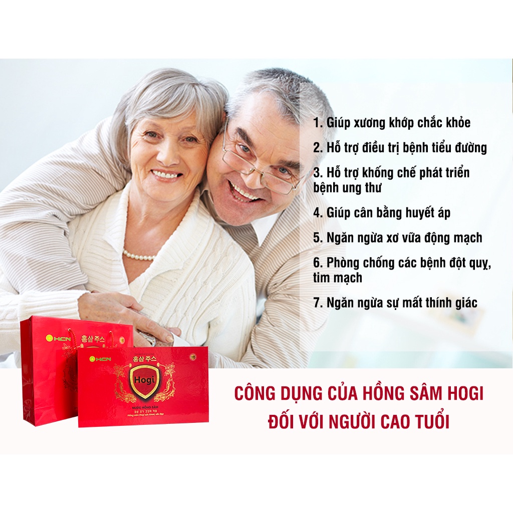 Nước Hồng Sâm Hogi Bồi Bổ Sức Khỏe, Tăng Cường Sức Đề Kháng - Hộp 20 Ống x 10ml