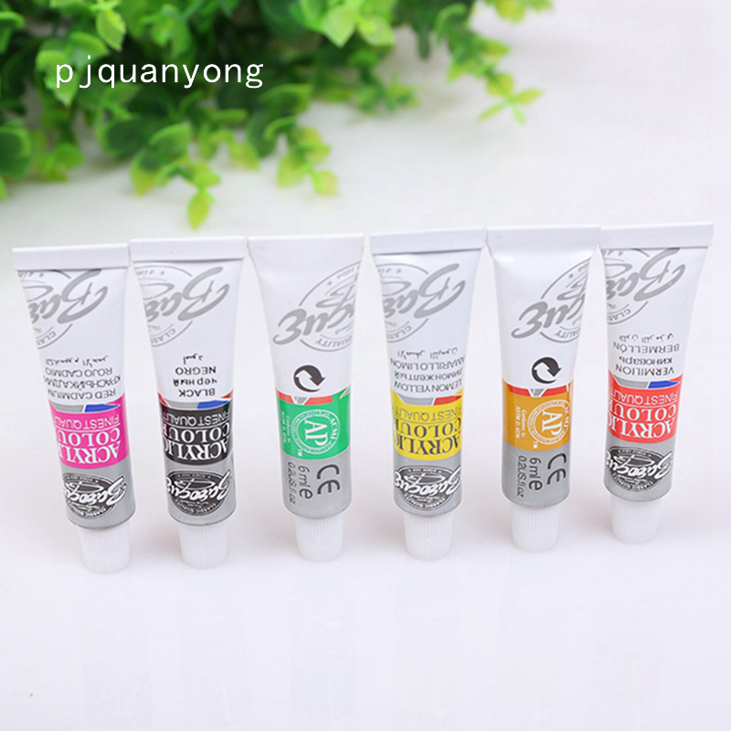 (hàng Mới Về) Bộ Màu Vẽ Móng Tay Nghệ Thuật Diy 6ml 12 Màu Tùy Chọn