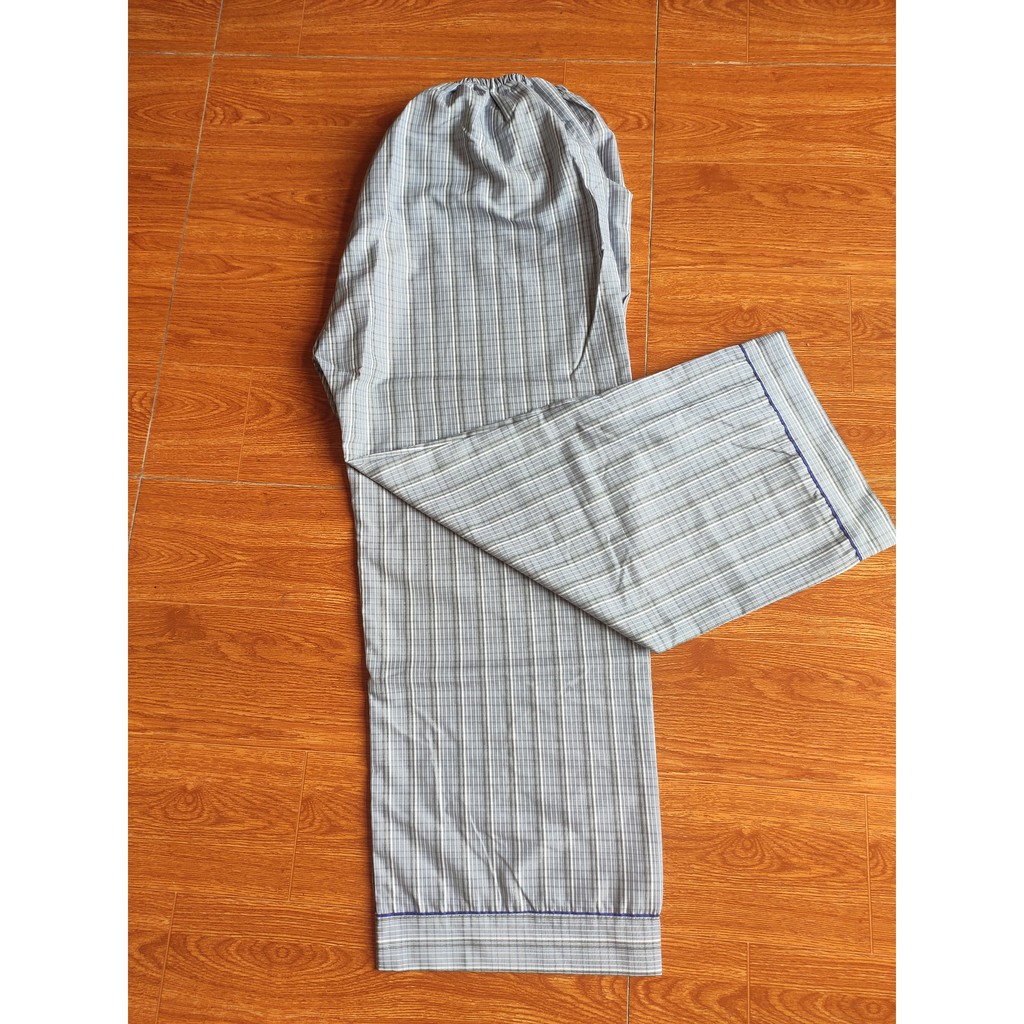 Quần Pijama Nam Trung Niên vải kate Kẻ Sọc ( Quần Dài ) Cho Người Lớn Tuổi