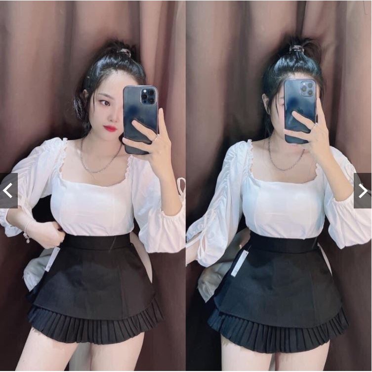 [Mã Fashion10 Giảm 10K đơn 50K] Chân váy xếp li 2 tầng siêu dễ thương | BigBuy360 - bigbuy360.vn