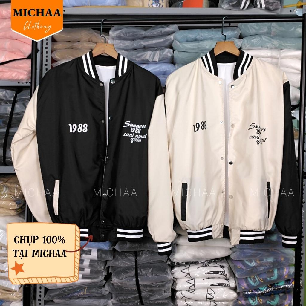 Áo Khoác Bomber Dù 1983 Nam Nữ Ulzzang Unisex Kiểu Form Rộng 2 Lớp Jacket - MICHAA