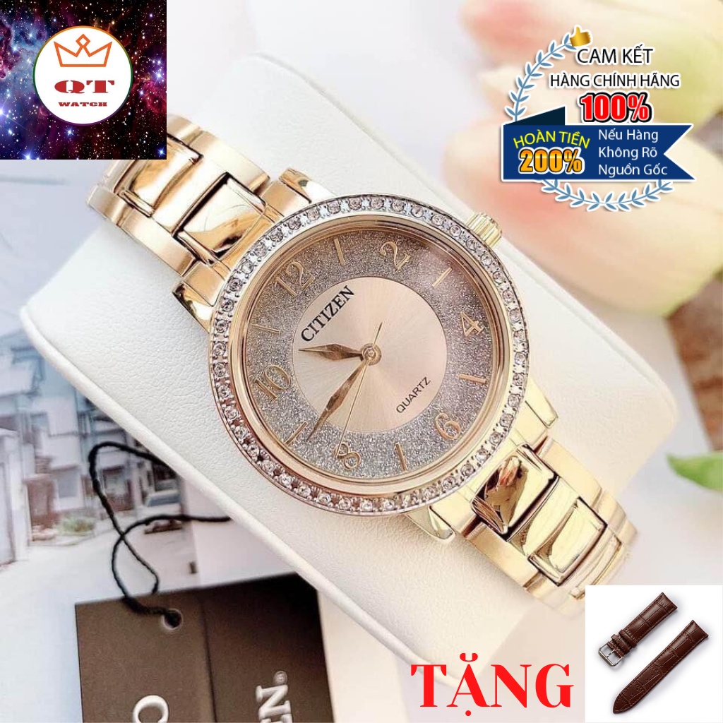 Đồng Hồ Nữ CITIZEN EL3042-50P Chính Hãng Tặng Dây Da Cao Cấp