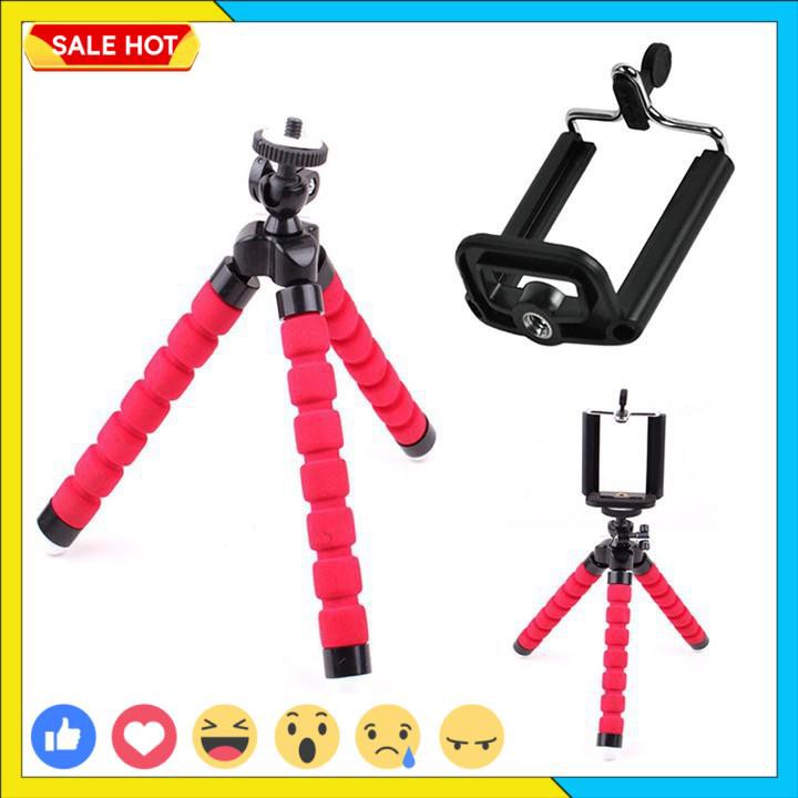 Tripod Bạch Tuộc 3 Chân Để Điện Thoại Để Bàn, Cầm Tay, Tặng Kèm Kẹp Điện Thoại