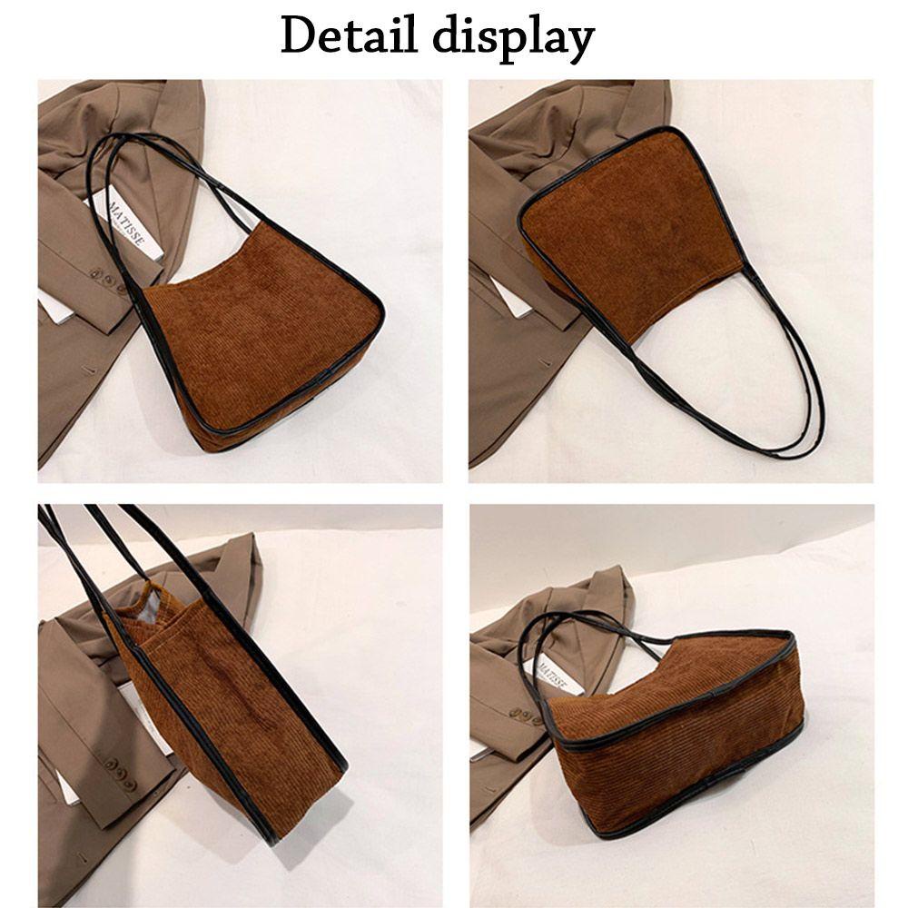 Túi Tote Đeo Vai Cỡ Lớn Chất Liệu Nhung Kẻ MIHAN1 Cho Nữ