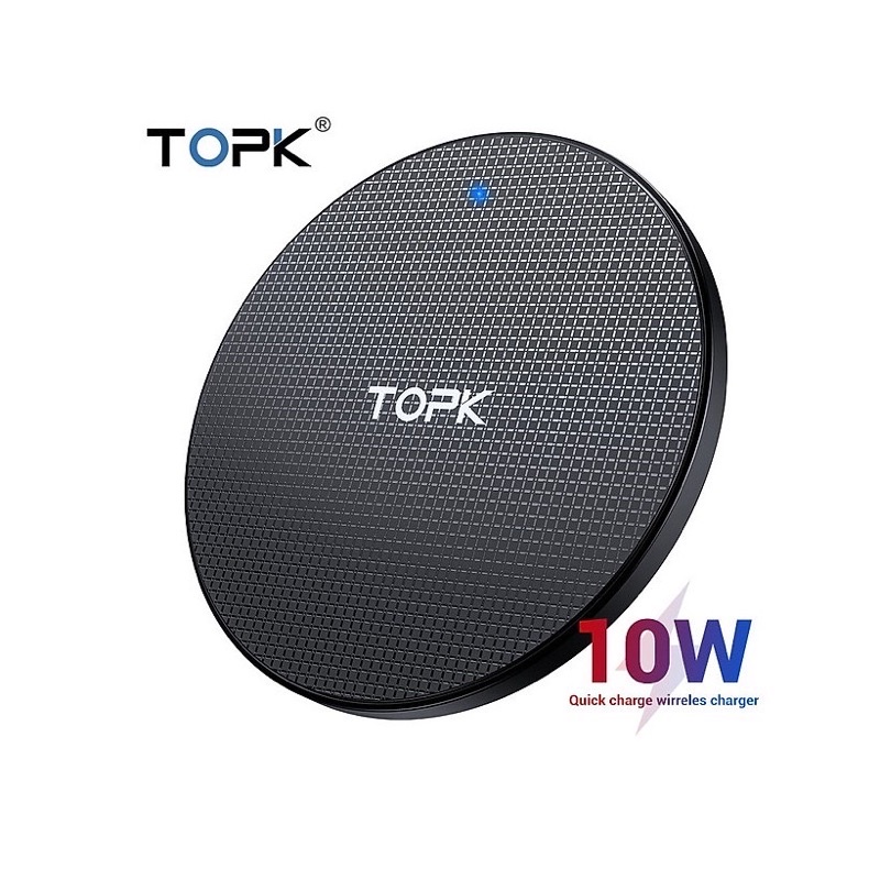 “Chính hãng” Sạc không dây TOP B01W 10W, sạc không dây có đèn LED cho Samsung nhanh S10 S9 S8 Xiaomi mi9