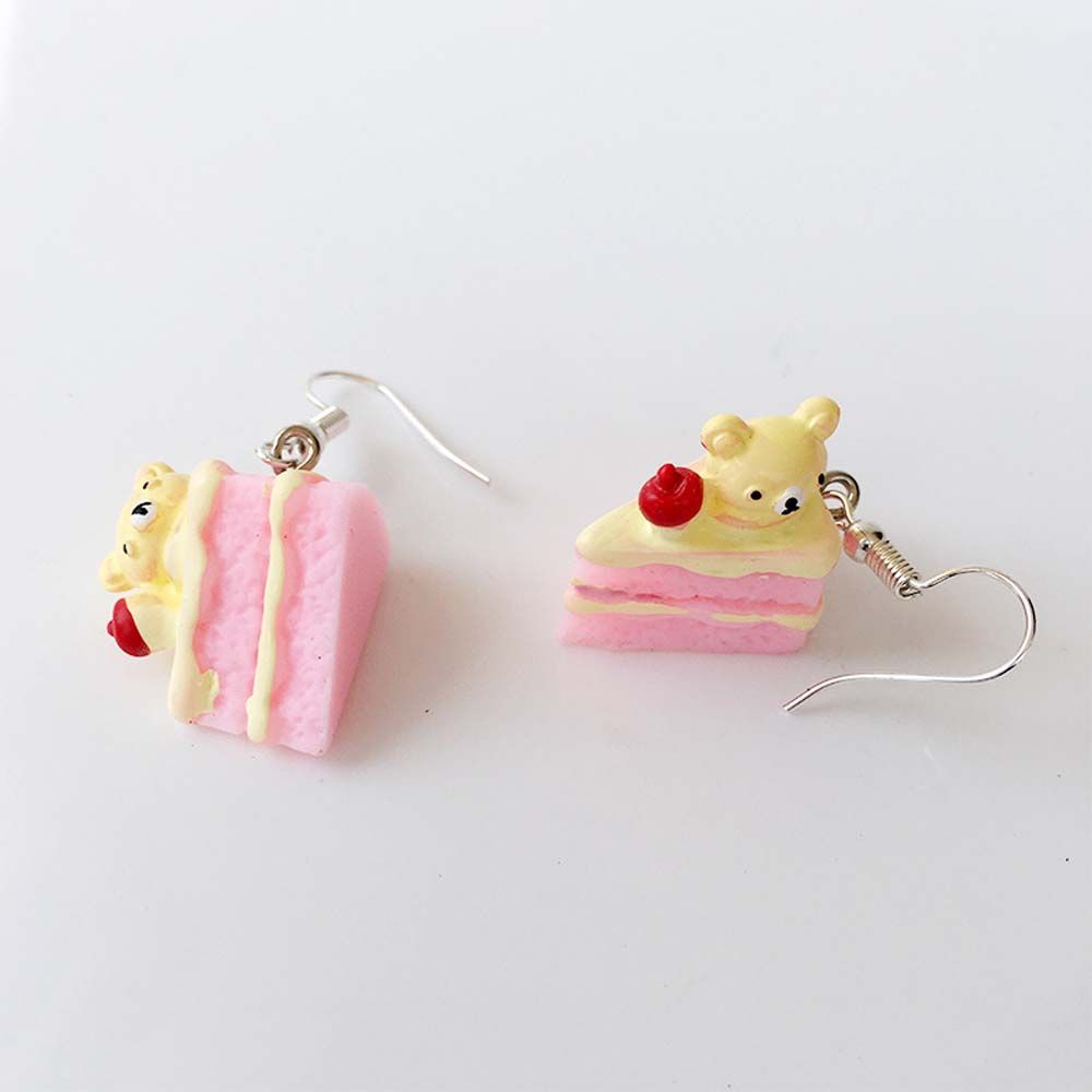 Bông Tai Hình Bánh Donut / Trà Sữa / Bánh Donut Bất Đối Xứng Cá Tính Dành Cho Nữ 1