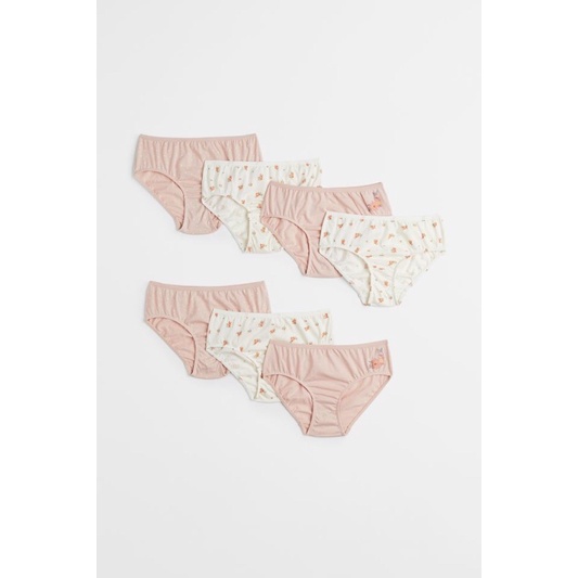 Set gồm 7 quần chip tông hồng trắng hoa nhí dễ thương săn sale Balan sz 14y+