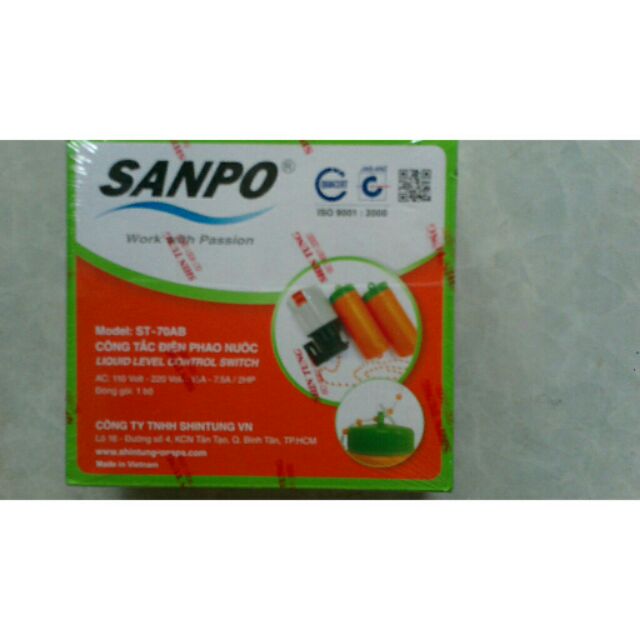 Phao điện máy bơm nước sanpo