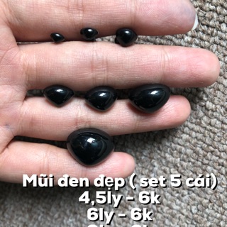 Mũi màu đen ( 1 set gồm 5 cái mũi thú)