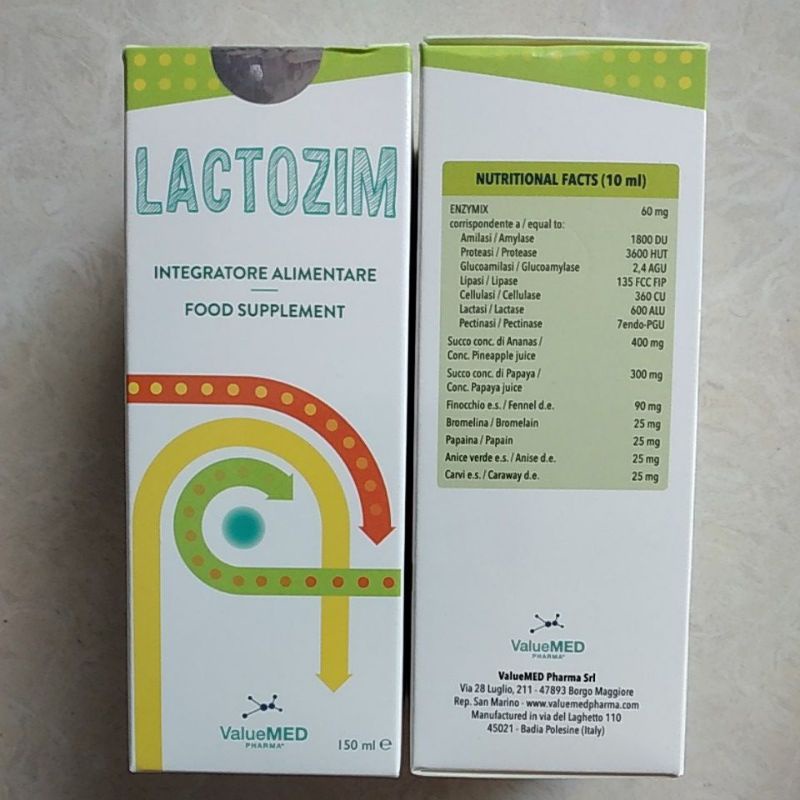 LACTOZIM - Men tiêu hóa - Lactozym Enzym cho trẻ biếng ăn, kém hấp thu nhập khẩu ITALY