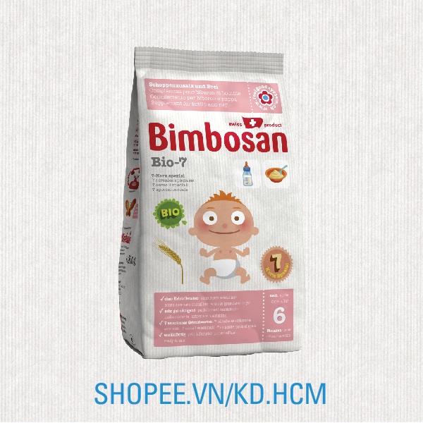 Bimbosan Bio 7 bột ăn dặm hữu cơ túi 300g