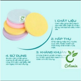 [Gói 12 miếng]Bông nở rửa mặt Chivey Nhật Bản