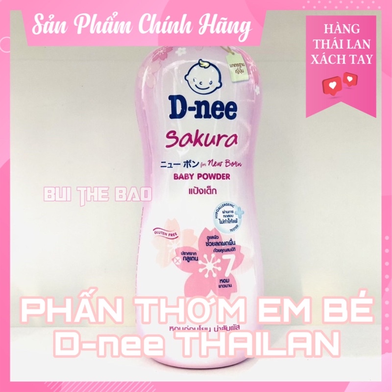 🧒 PHẤN THƠM D-nee Thái Lan Chính Hãng 🇹🇭 Hàng Siêu Thị Thái Lan