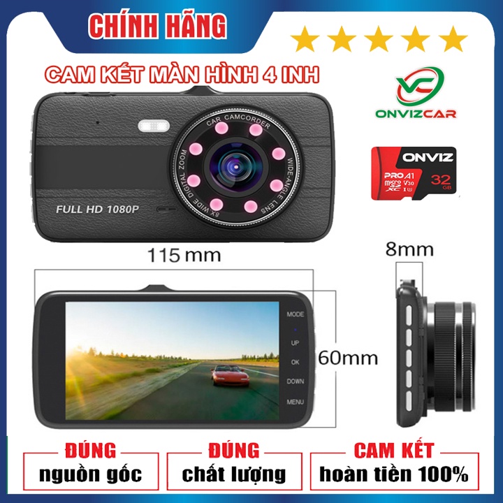 Camera hành trình X004/ CX8 8 led hình ảnh FULL HD 1080P bán sỉ toàn quốc chính hãng ONVIZCAR