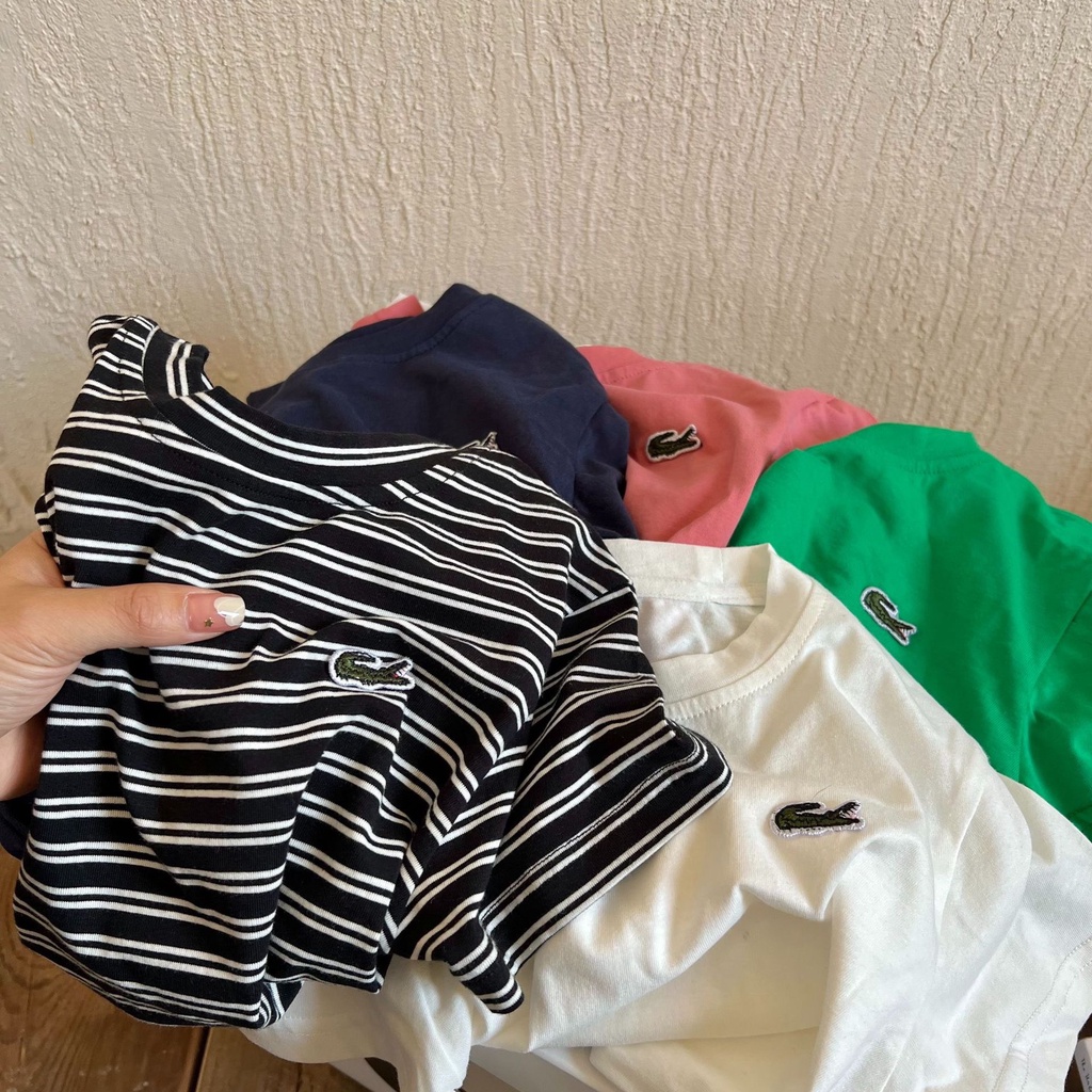 Áo Phông Cộc Tay Áo Lacos Chất Cotton Mềm Mịn Co Dãn Cho Bé Từ 7Kg Đến 34Kg Thời Trang Trẻ Em Ken Store