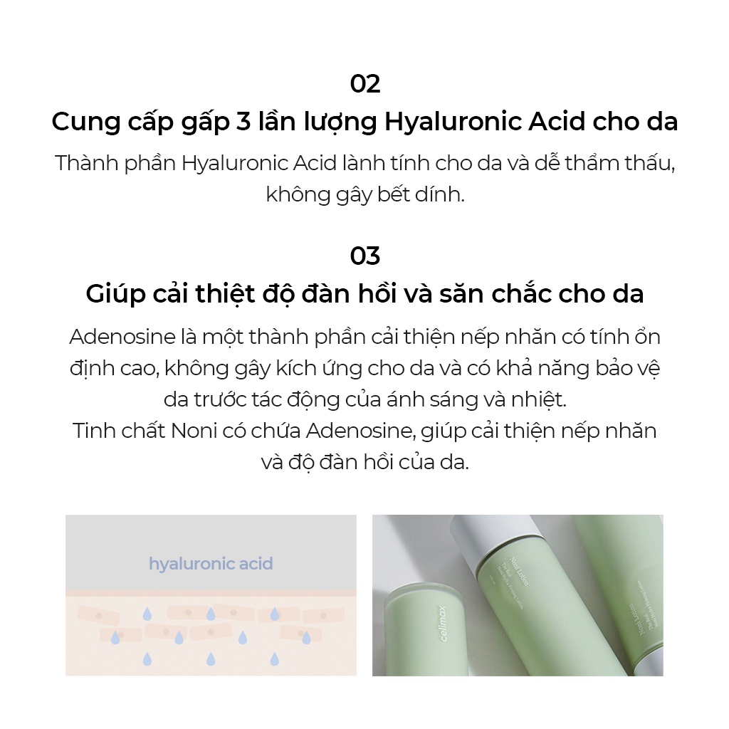 Sữa dưỡng da CELIMAX sáng mịn da The Real Noni Hydra Firming 30ml