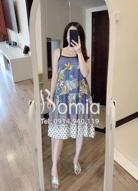 Váy lanh bầu( loại 1 Thái) váy mặc nhà xinh chất lanh mát