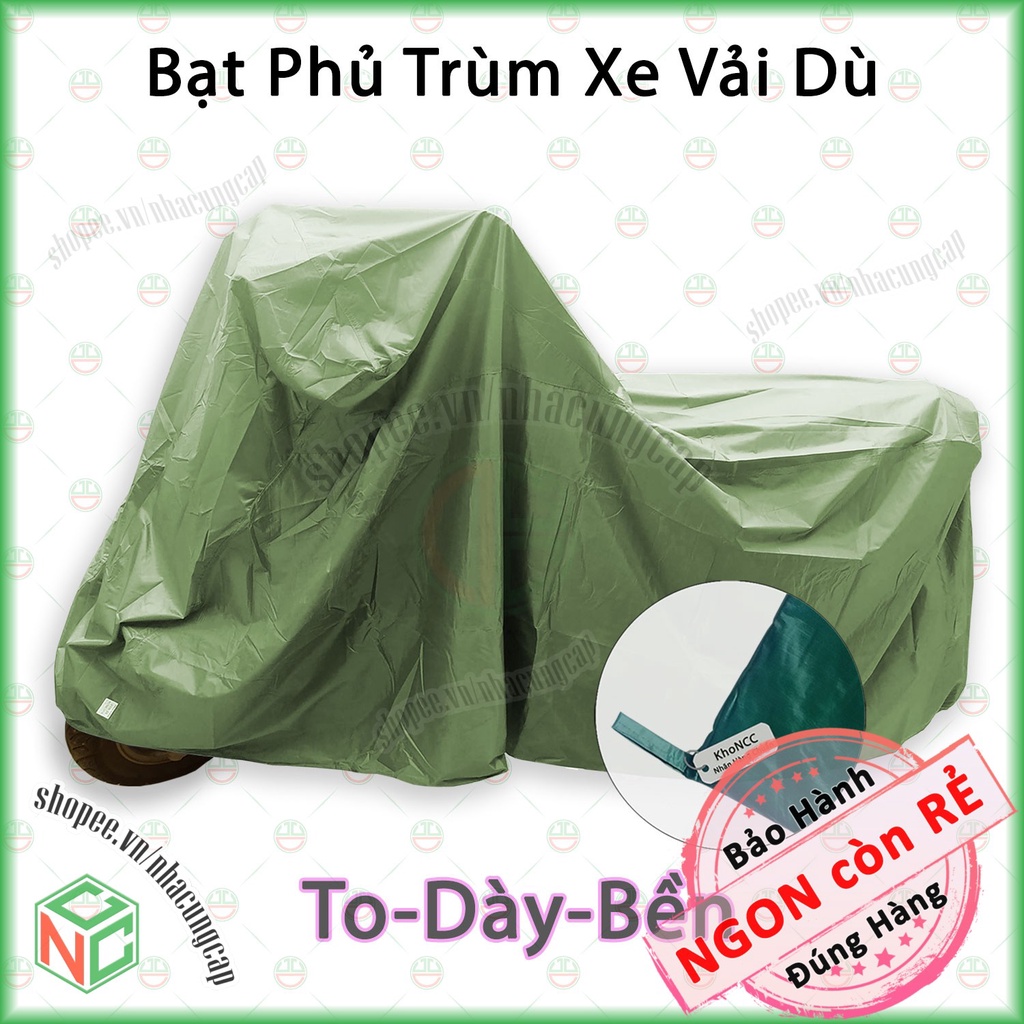 Áo Bạt Phủ Trùm Xe Máy Bao Mưa Nắng Chống Bụi - NKH-BPXM-SM-XD (Nhiều màu)