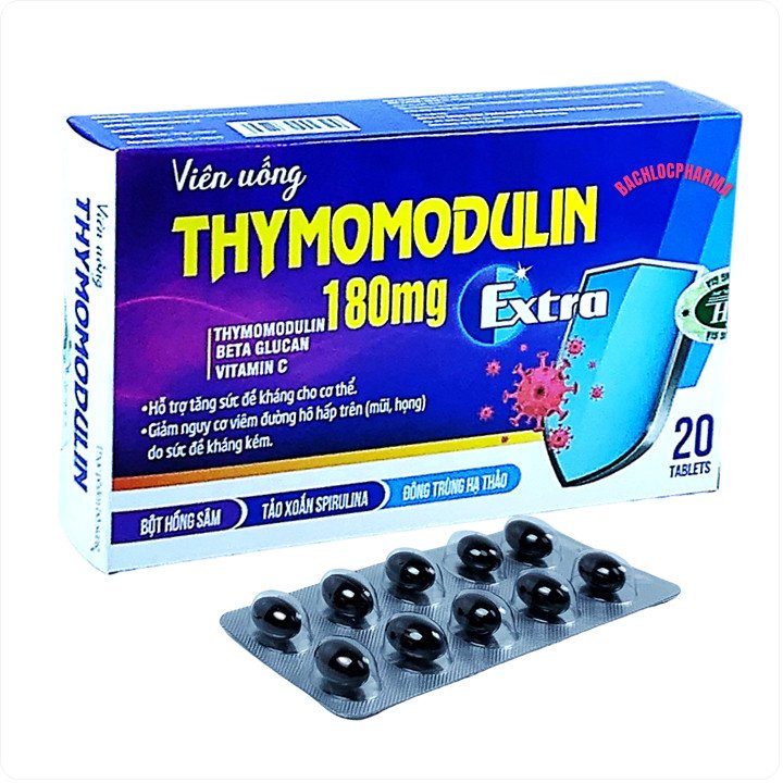 Viên uống Thymomodulin 180mg tăng cường sức đề kháng, phòng tránh bệnh đường hô hấp ♥️