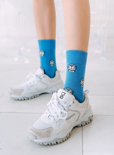 Tất Vớ Cao Cổ Chấm Bi Doremon Doraemon