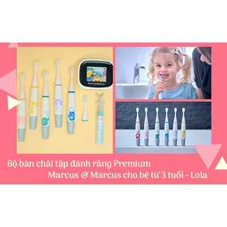 Bộ bàn chải tập đánh răng Marcus & Marcus Premium cho bé từ 3 tuổi