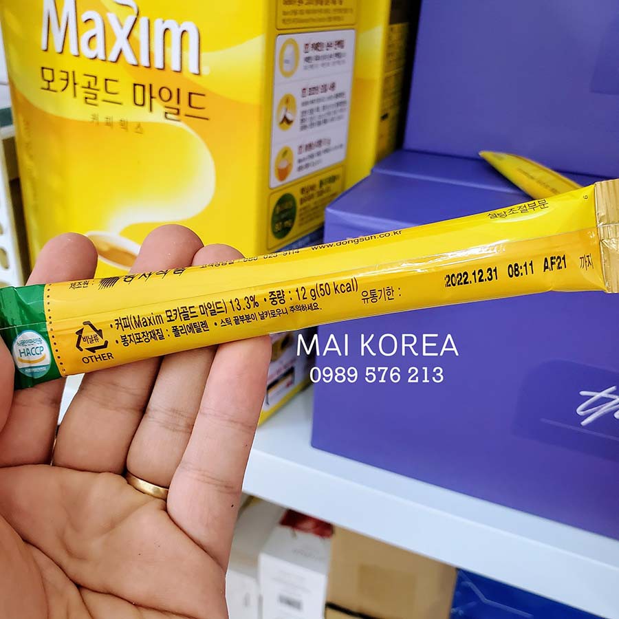 Cà phê MAXIM MOCHA GOLD số 1 Hàn Quốc tách lẻ dùng thử