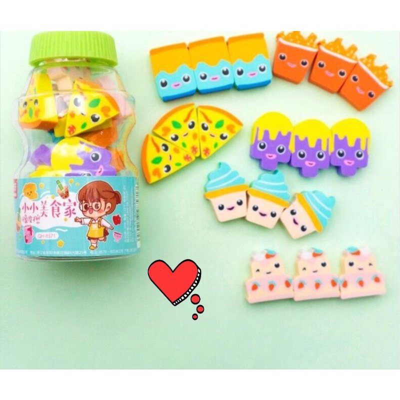 Hũ nhiều gôm lọ ước chủ đề đồ ăn size hũ 9cm mã QH-8571