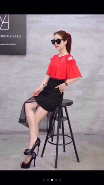 [Mã FASHIONT4WA2 giảm 10K đơn 50K] Chân váy voan xẻ siêu hot (ny gb) | BigBuy360 - bigbuy360.vn