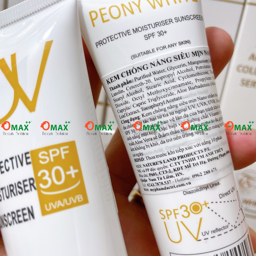 KEM CHỐNG NẮNG PEONY WHITE NANO 60ml - SIÊU MỊN - SIÊU CHỐNG NẮNG - GIÚP CÂN BẰNG DA SPF 30+