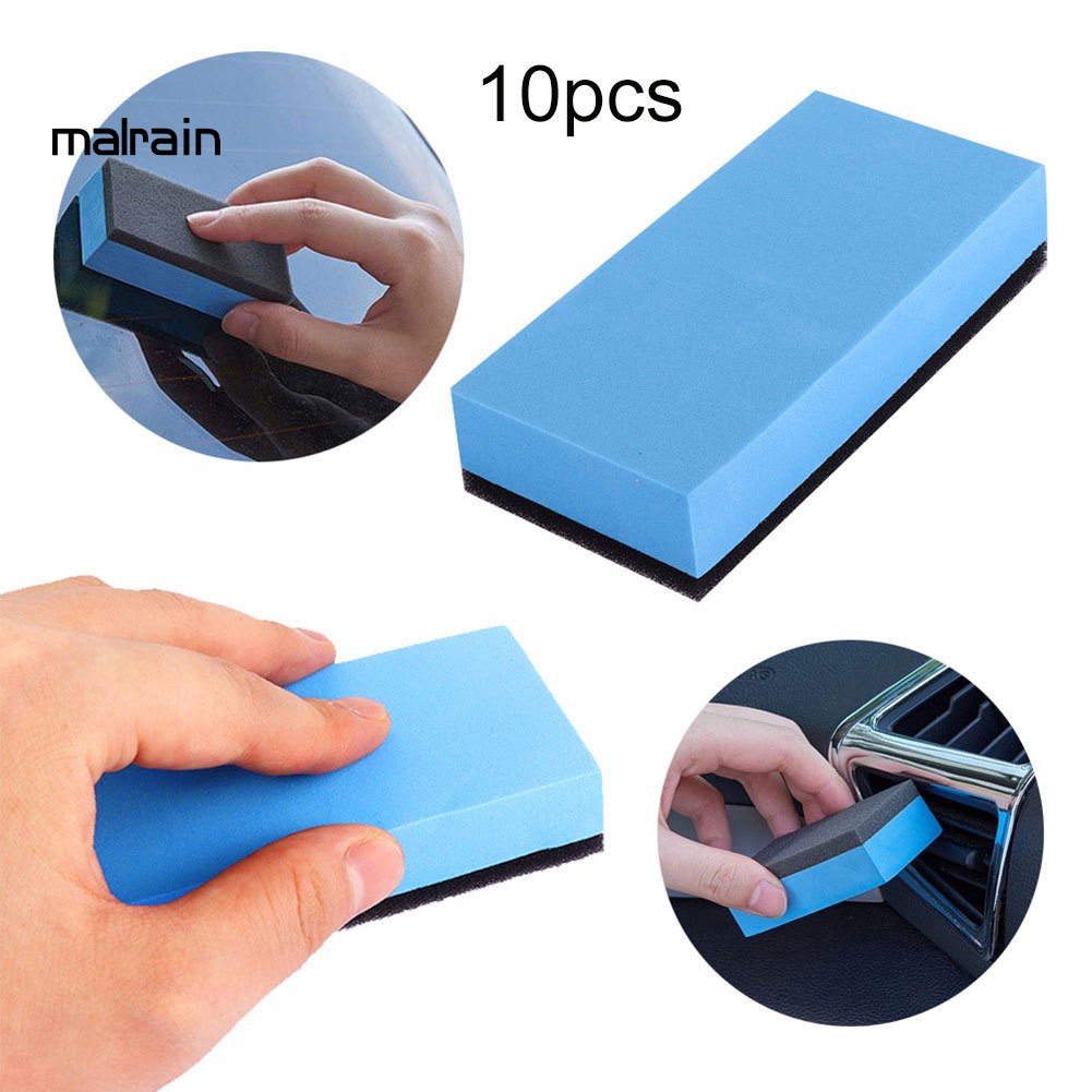 Set 10 miếng bọt biển mini dùng để lau chùi đánh bóng xe ô tô