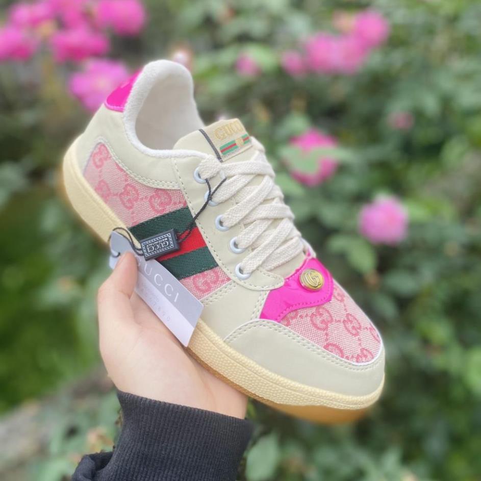 Giầy Sneaker Gucci Sơn Tùng Hồng + Xanh cực hót , Giày thể thao GC hàng đẳng cấp da thật đủ box bill