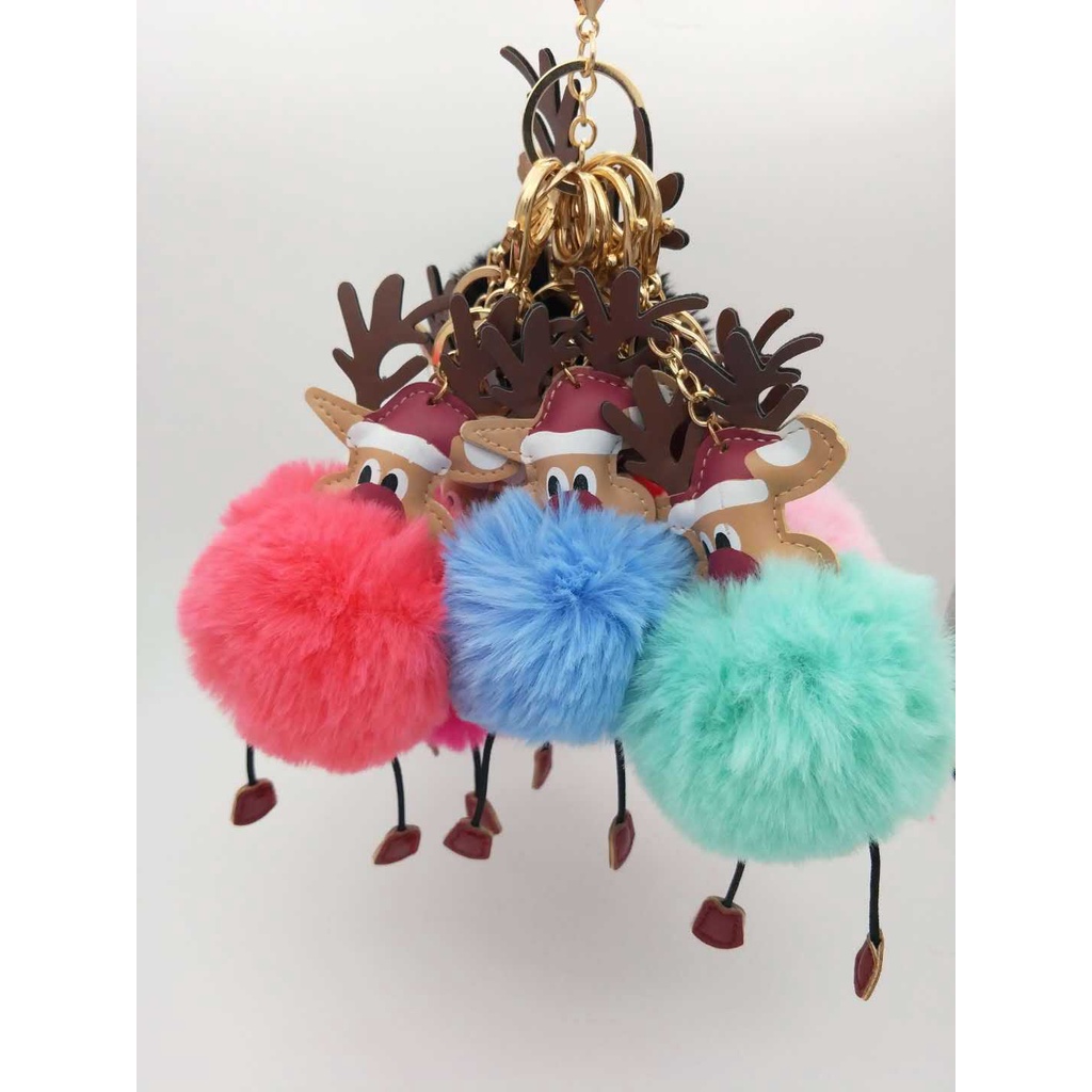 Móc Khóa Hình Chú Cáo Bằng Lông Nhân Tạo Dễ Thương Charms