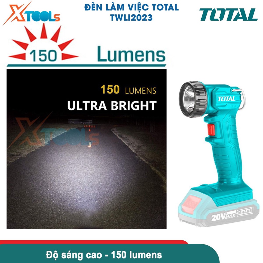 Đèn làm việc dùng pin Lithium-ion 20V total TWLI2023 - KHÔNG KÈM PIN VÀ SẠC [CHÍNH HÃNG][XTOOLS]